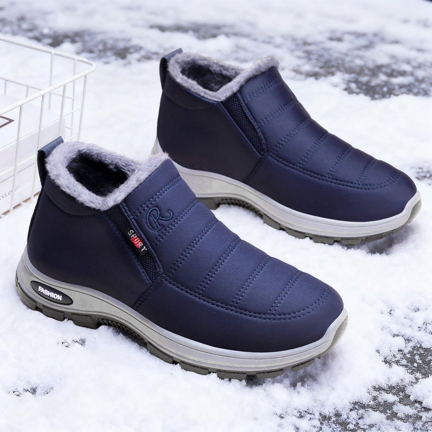 Gefütterte Slip-On Winterstiefel für Damen – warm, wasserdicht & rutschfest