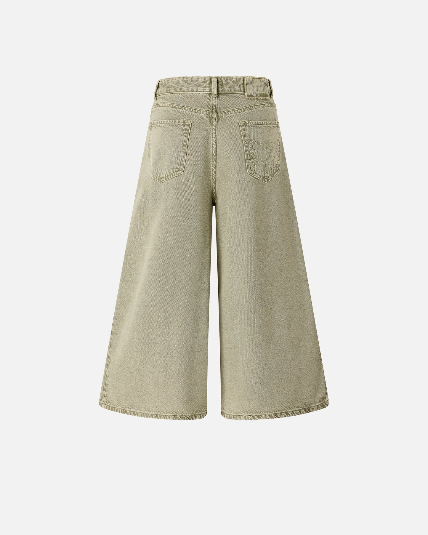 Long denim Bermuda shorts