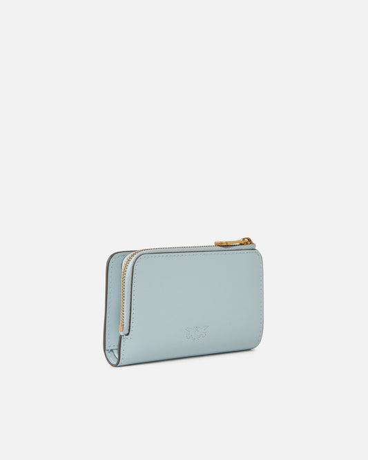 Mini wallet in leather with Love Birds