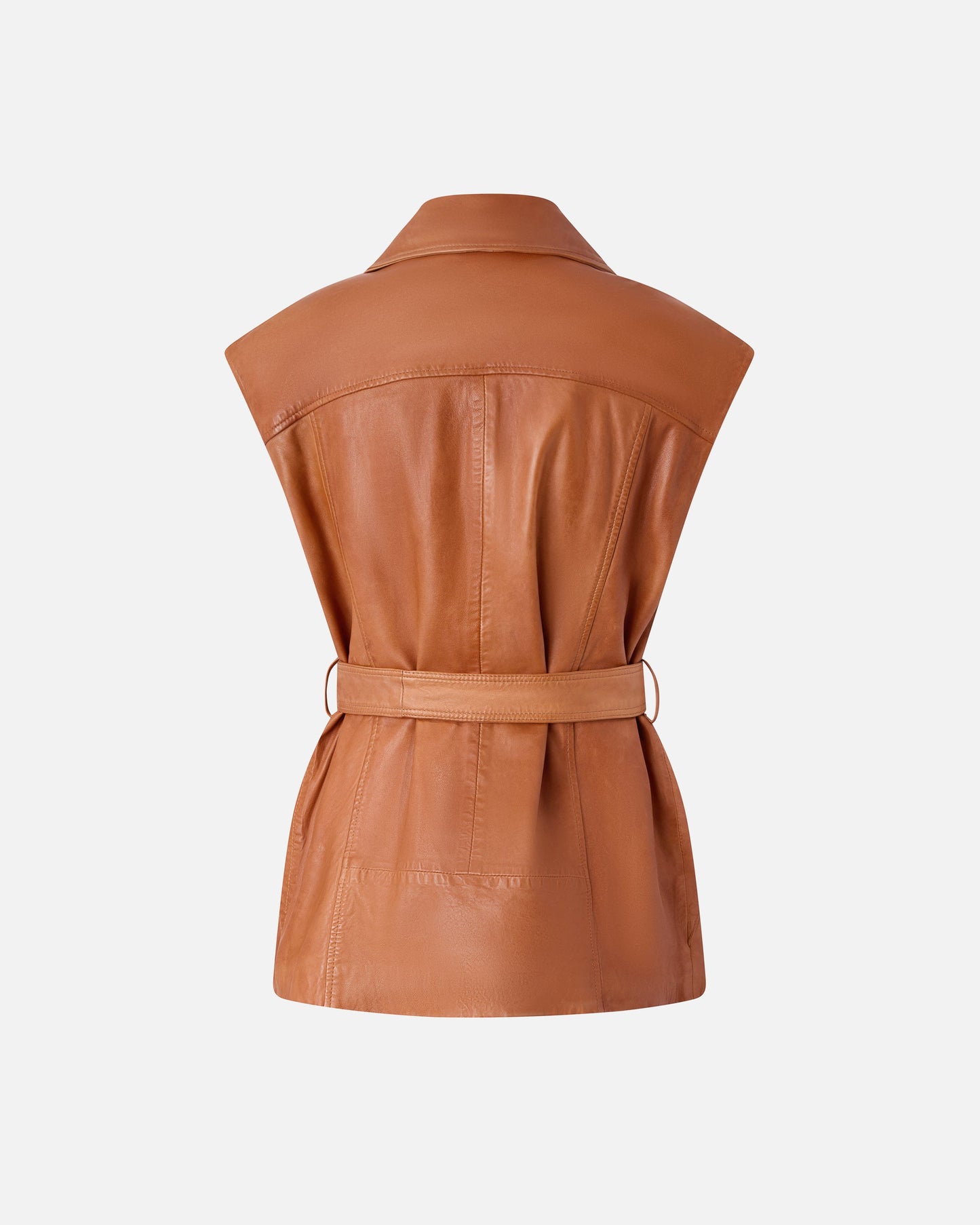 Biker-style leather vest