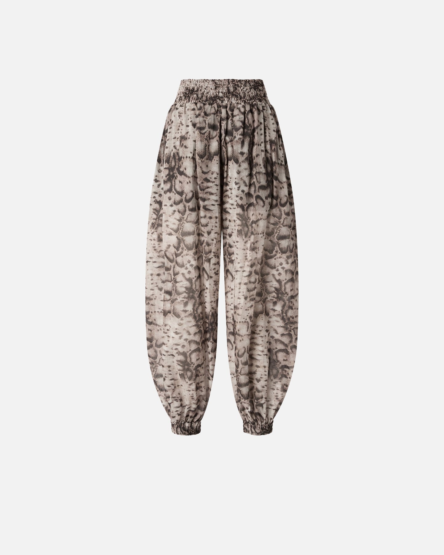 Wide-leg trousers with snake print