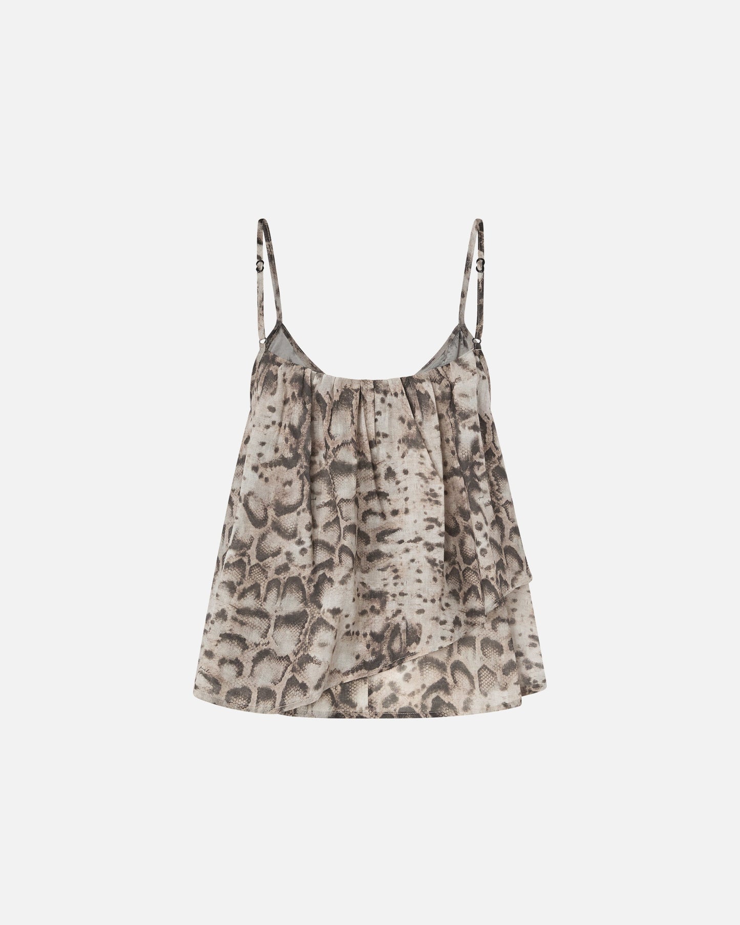 Top with spaghetti straps and snake print