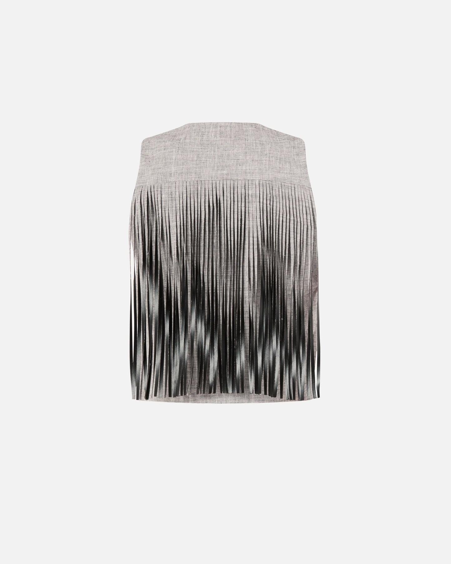 Vest with fringing