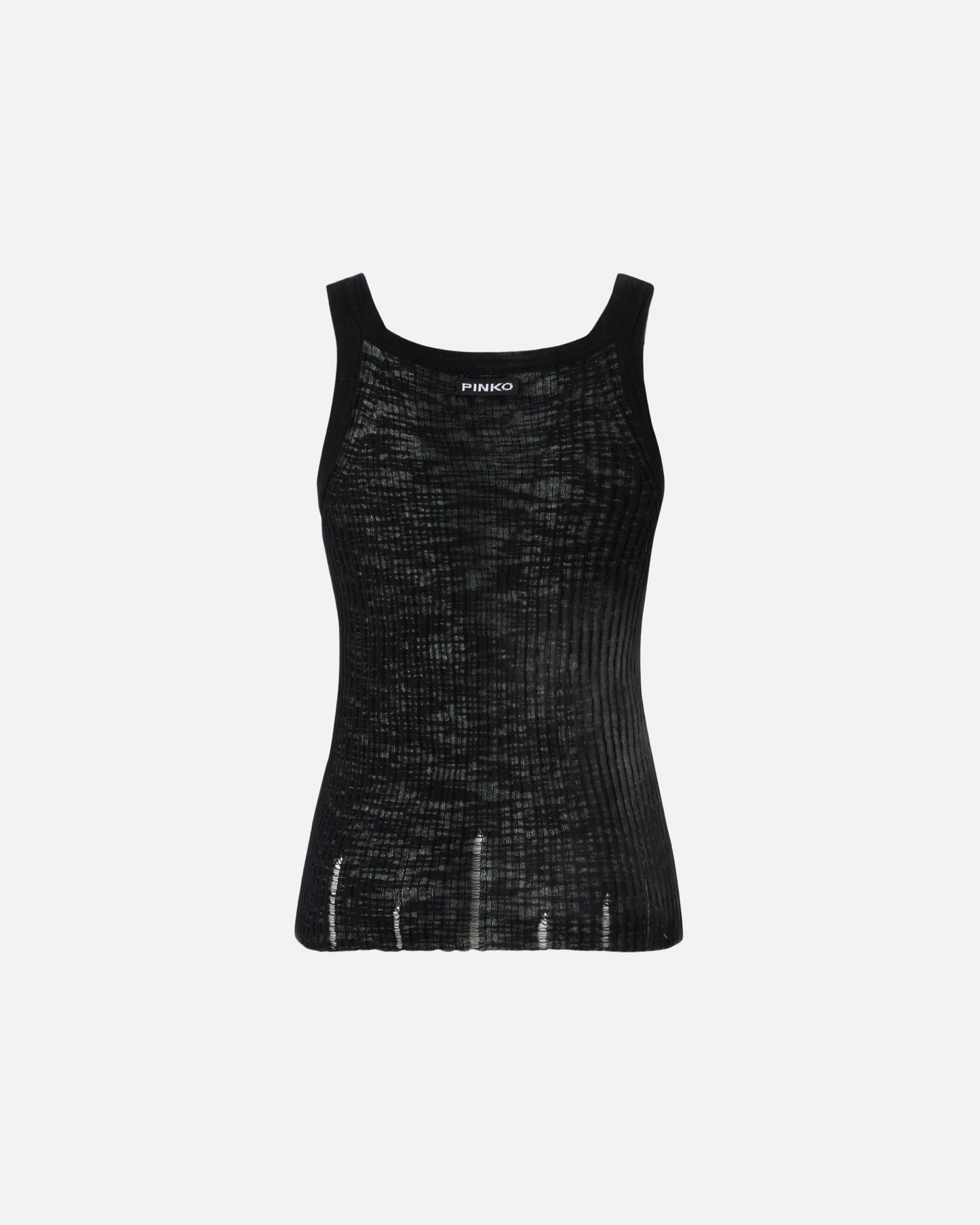 Ribbed vest top with logo