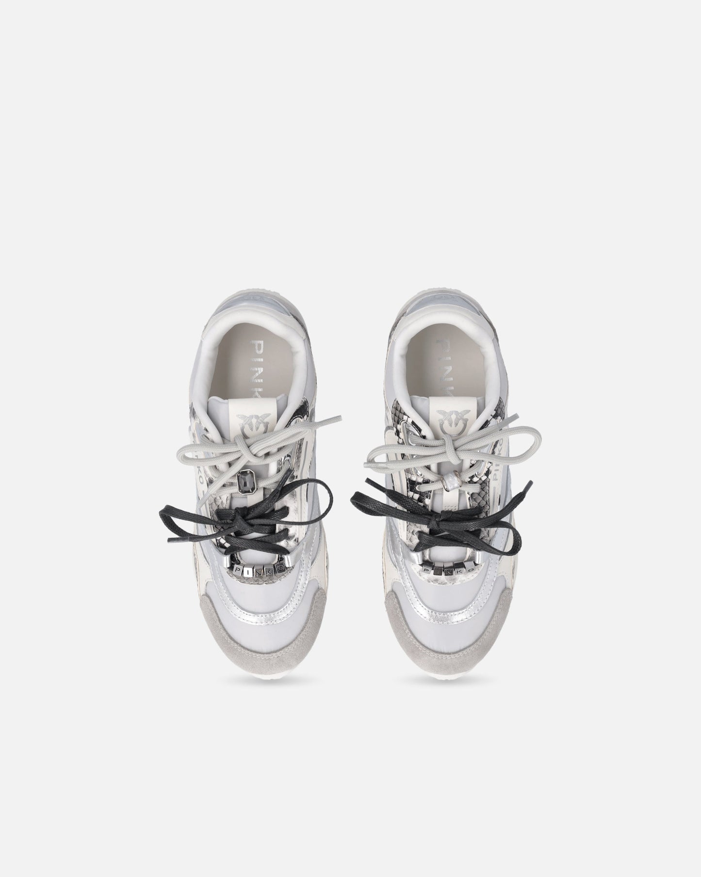 Python-print sneakers with double laces