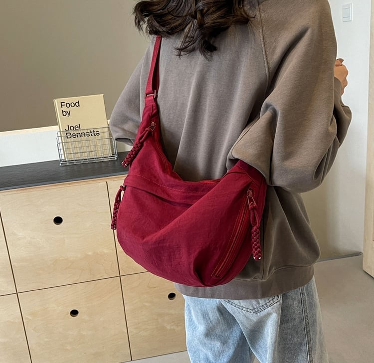 Designer Direktvertrieb Damenmode Uni-Nylon Umhängetasche Hobo-Tasche
