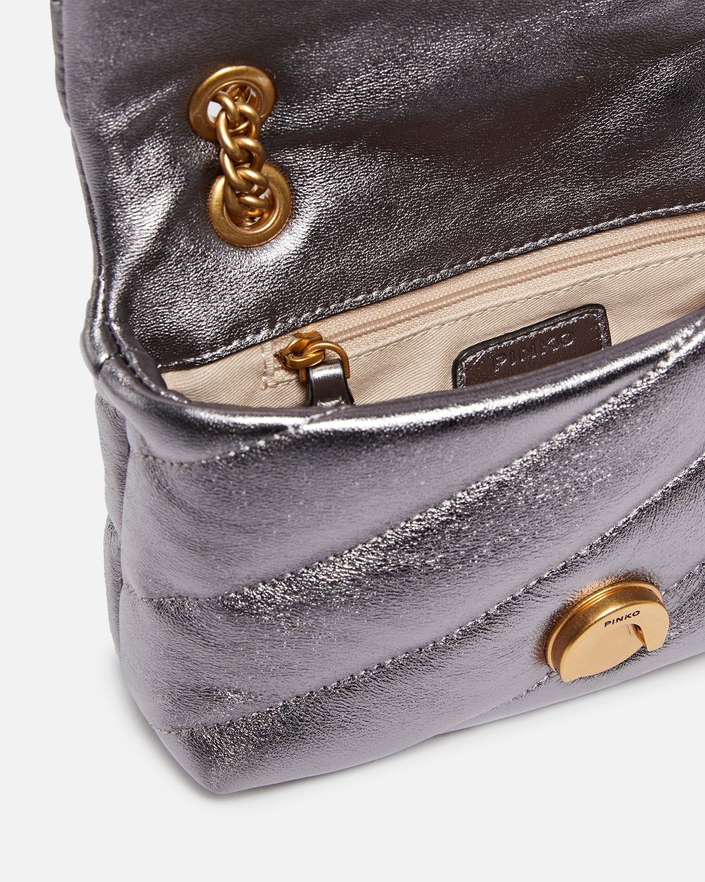 Baby Love Bag Puff laminated nappa leather crossbody bag
