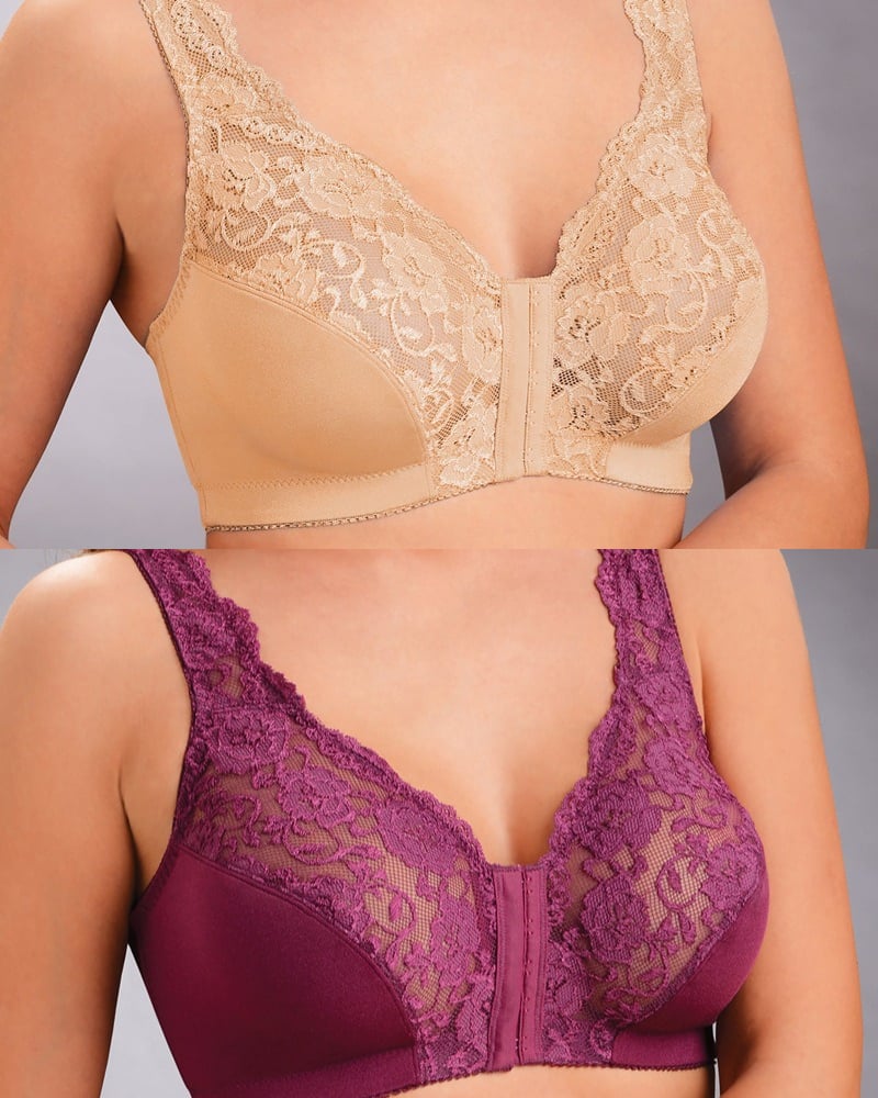 🎁1 kaufen, 1 gratis!🎁 – Stretch-Spitzen-BH mit Vorderverschluss