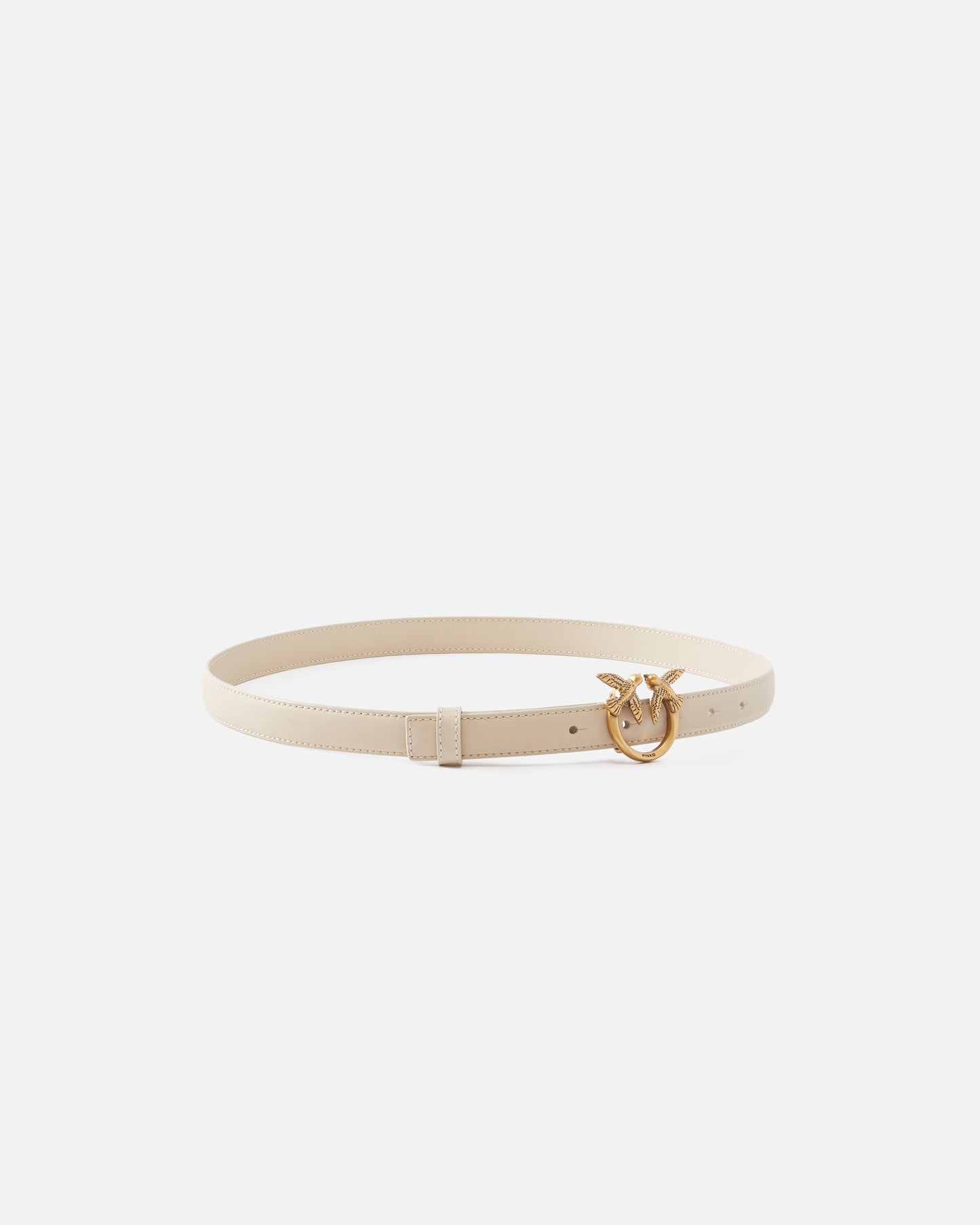 Love Birds thin leather belt 2cm