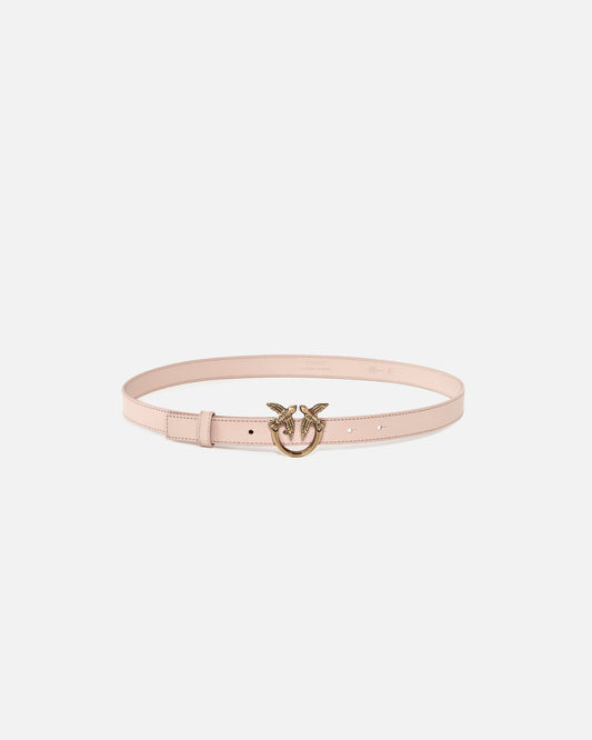 Love Birds thin leather belt 2cm