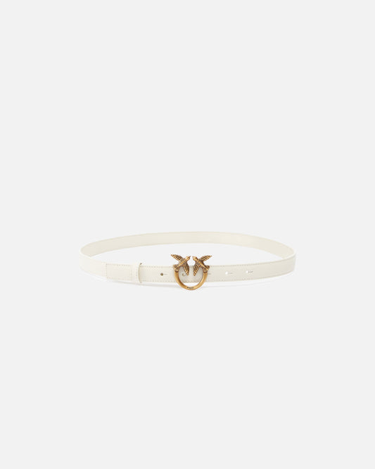 Love Birds thin leather belt 2cm