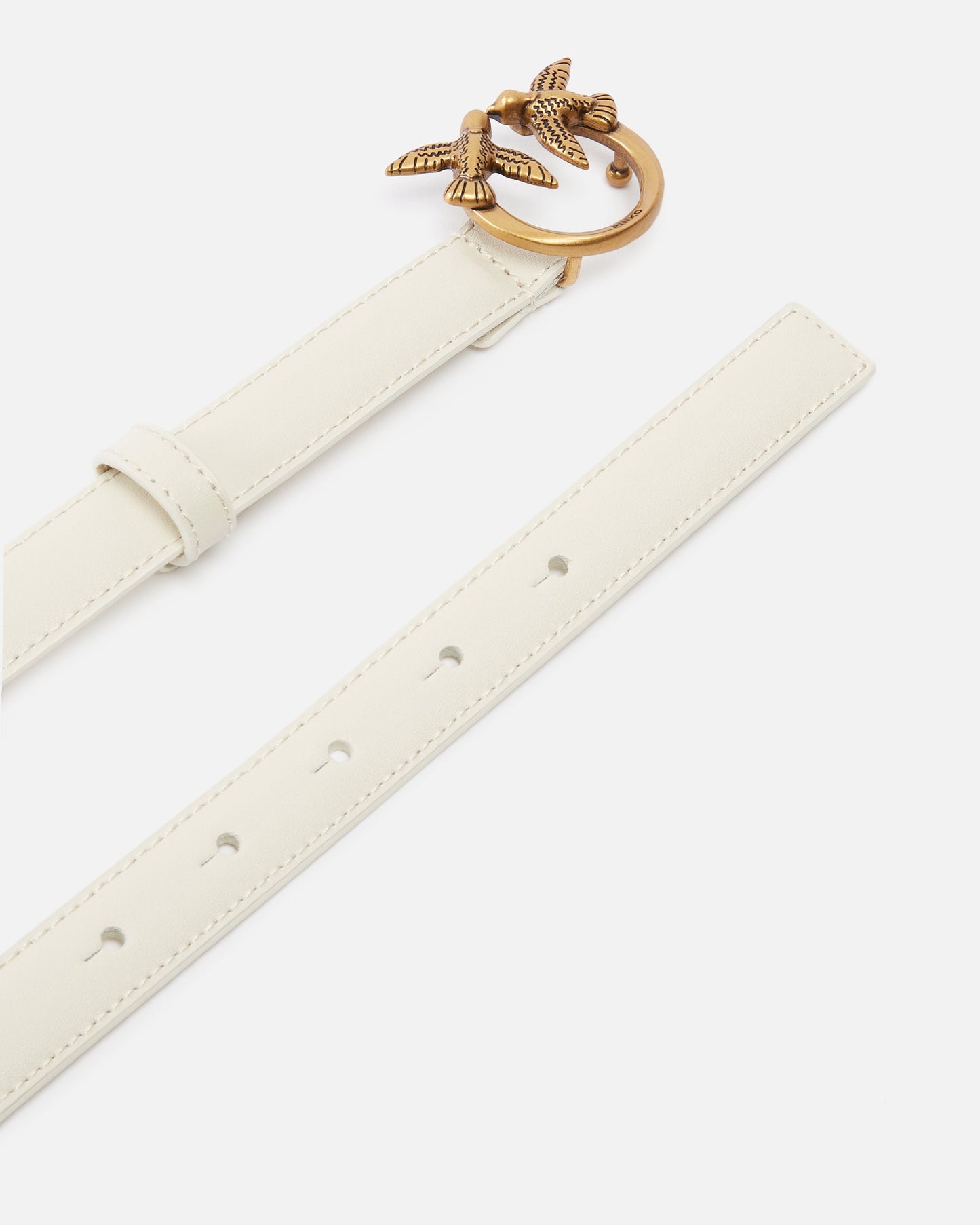 Love Birds thin leather belt 2cm