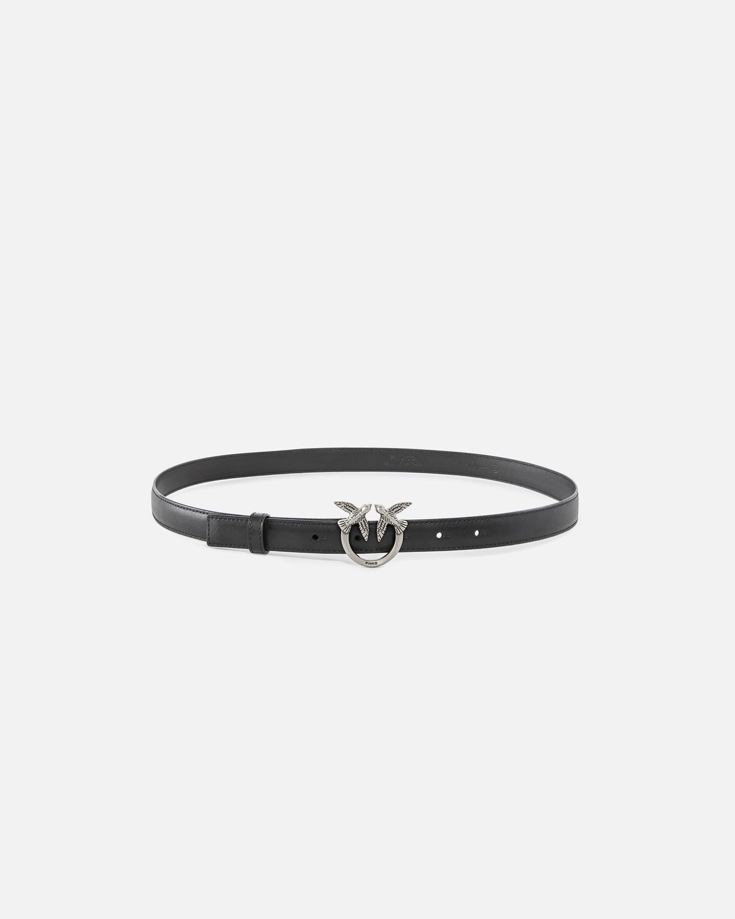 Love Birds thin leather belt 2cm