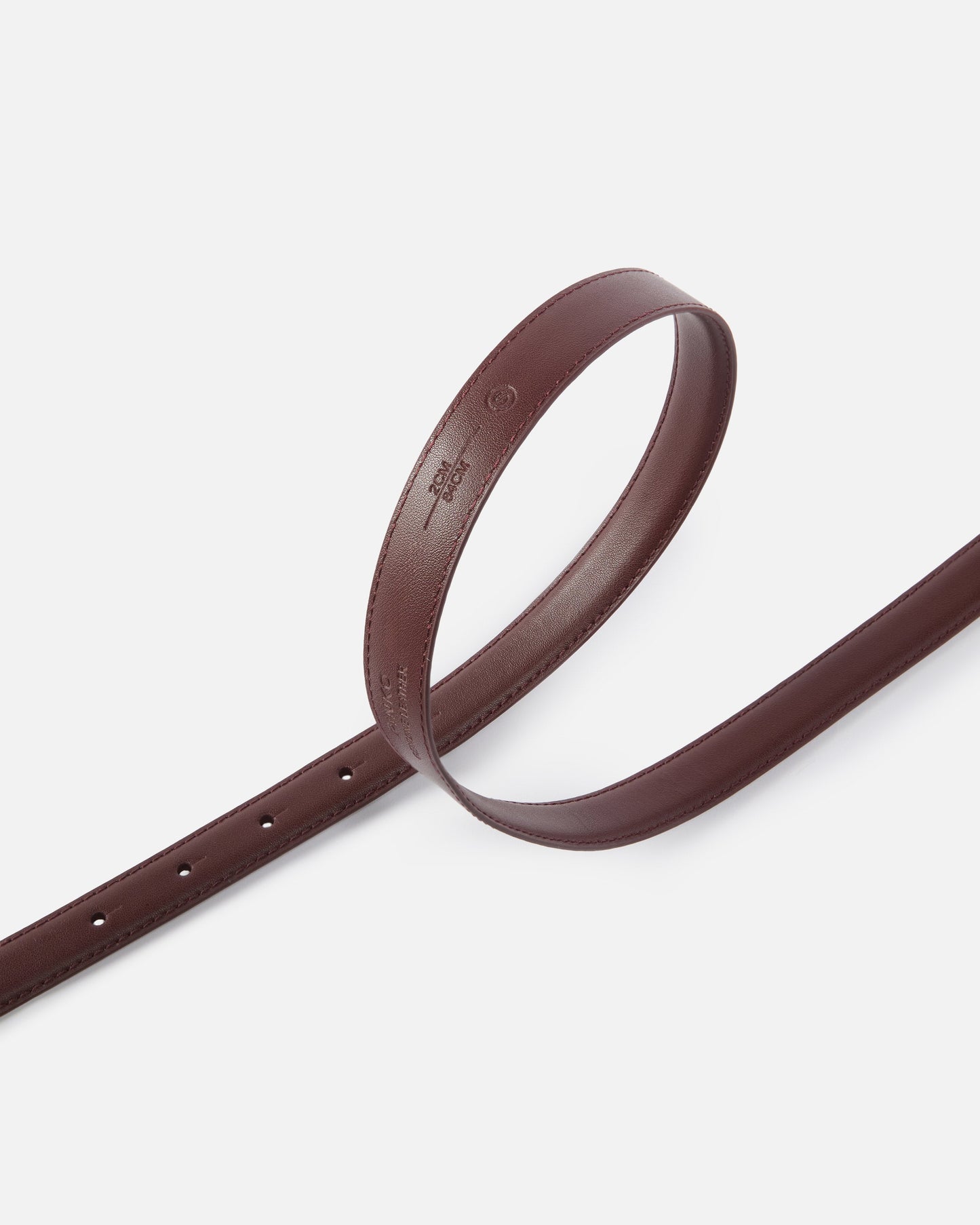 Thin colour-block Love Birds leather belt 2cm