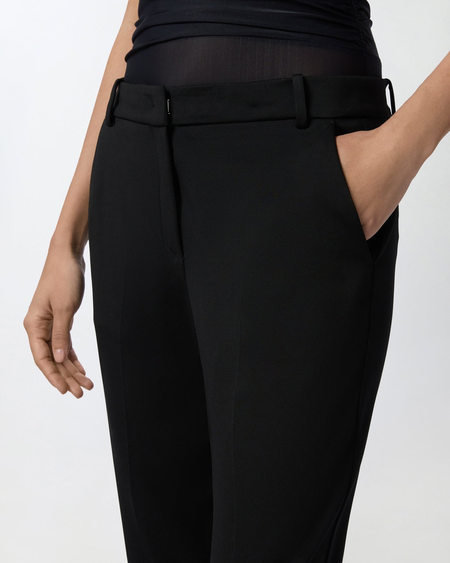 Milano-knit cigarette trousers