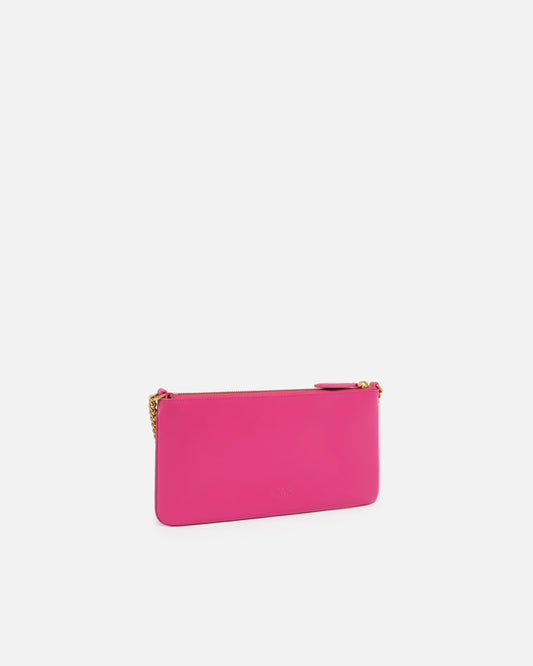 Horizontal Flat Bag in leather