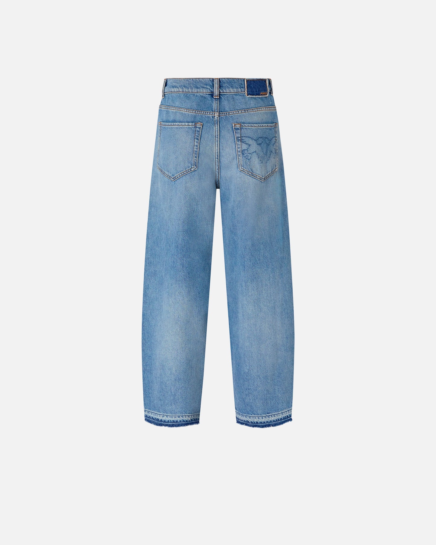 Balloon-fit jeans with fading