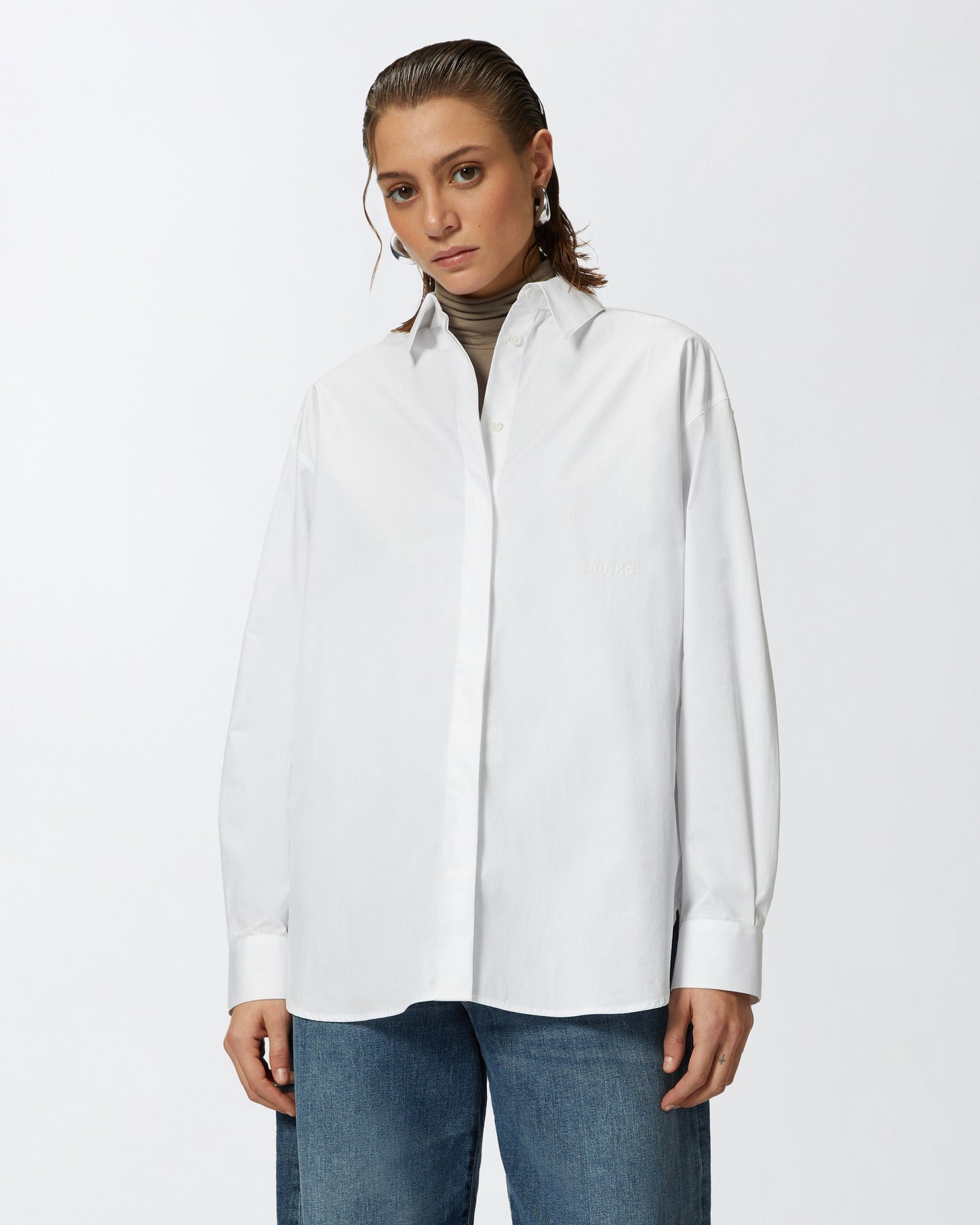Oversize poplin shirt