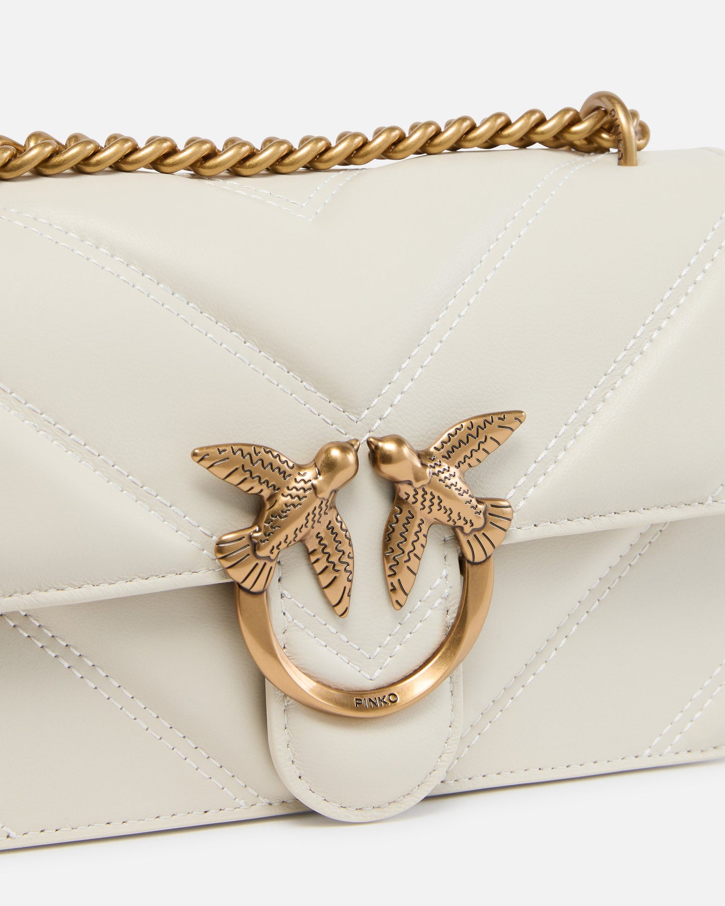 Love Bag mini chevron-quilted nappa leather crossbody bag