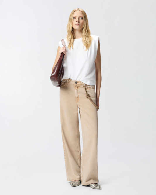 Jeans with jewel cord