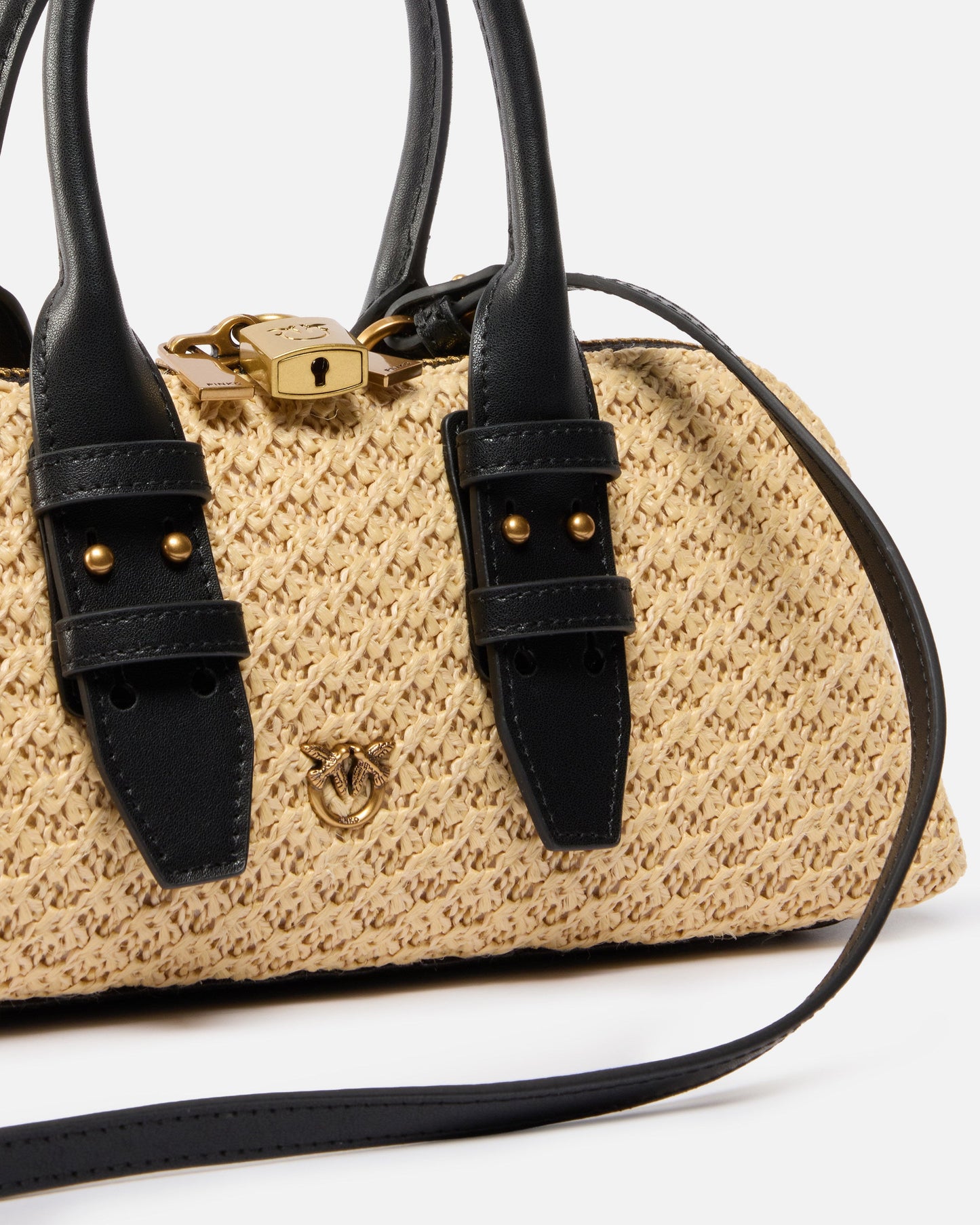 Escape Bag Horizontal small raffia handbag