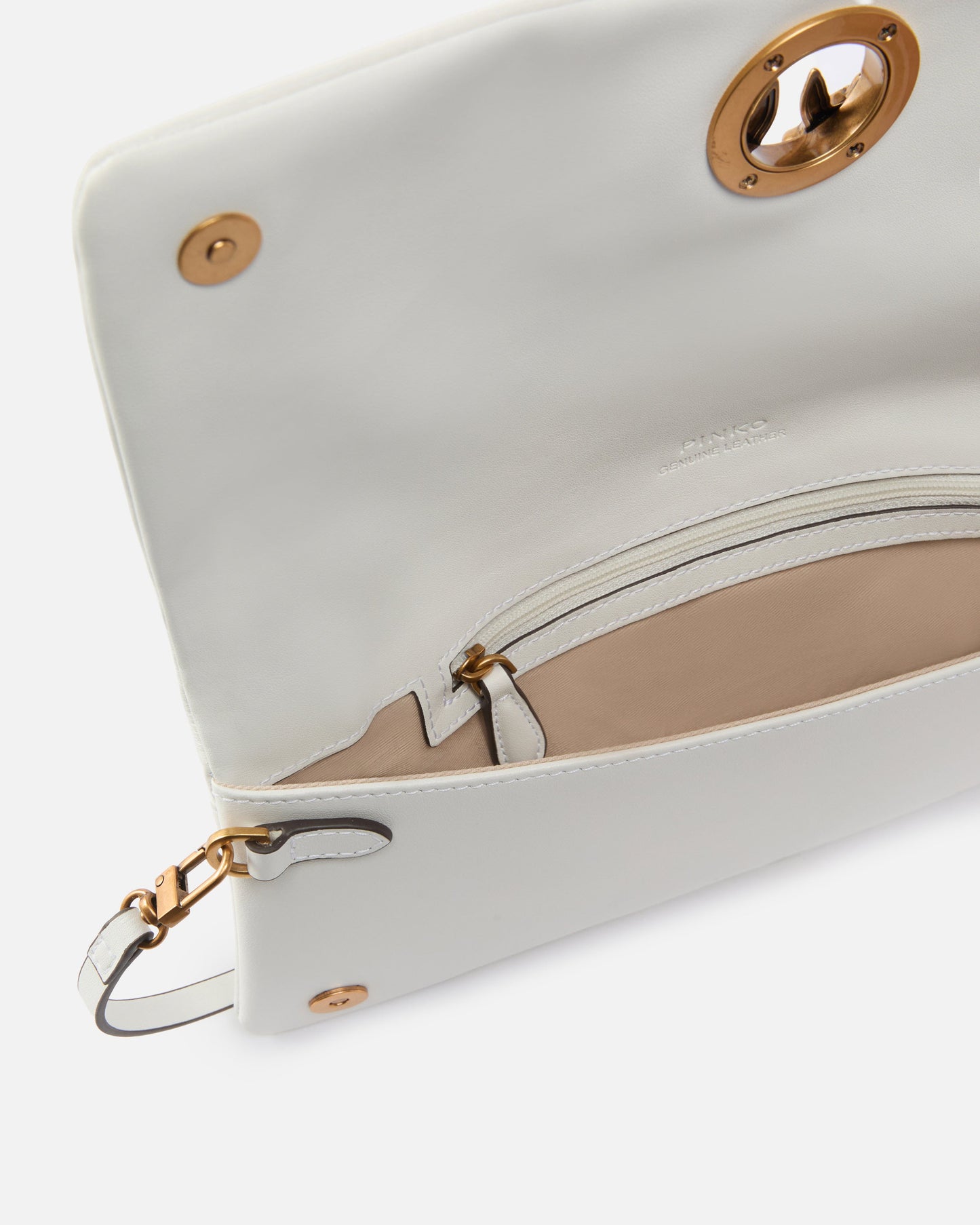 Love Bag Click Soft Horizontal medium crossbody clutch in leather