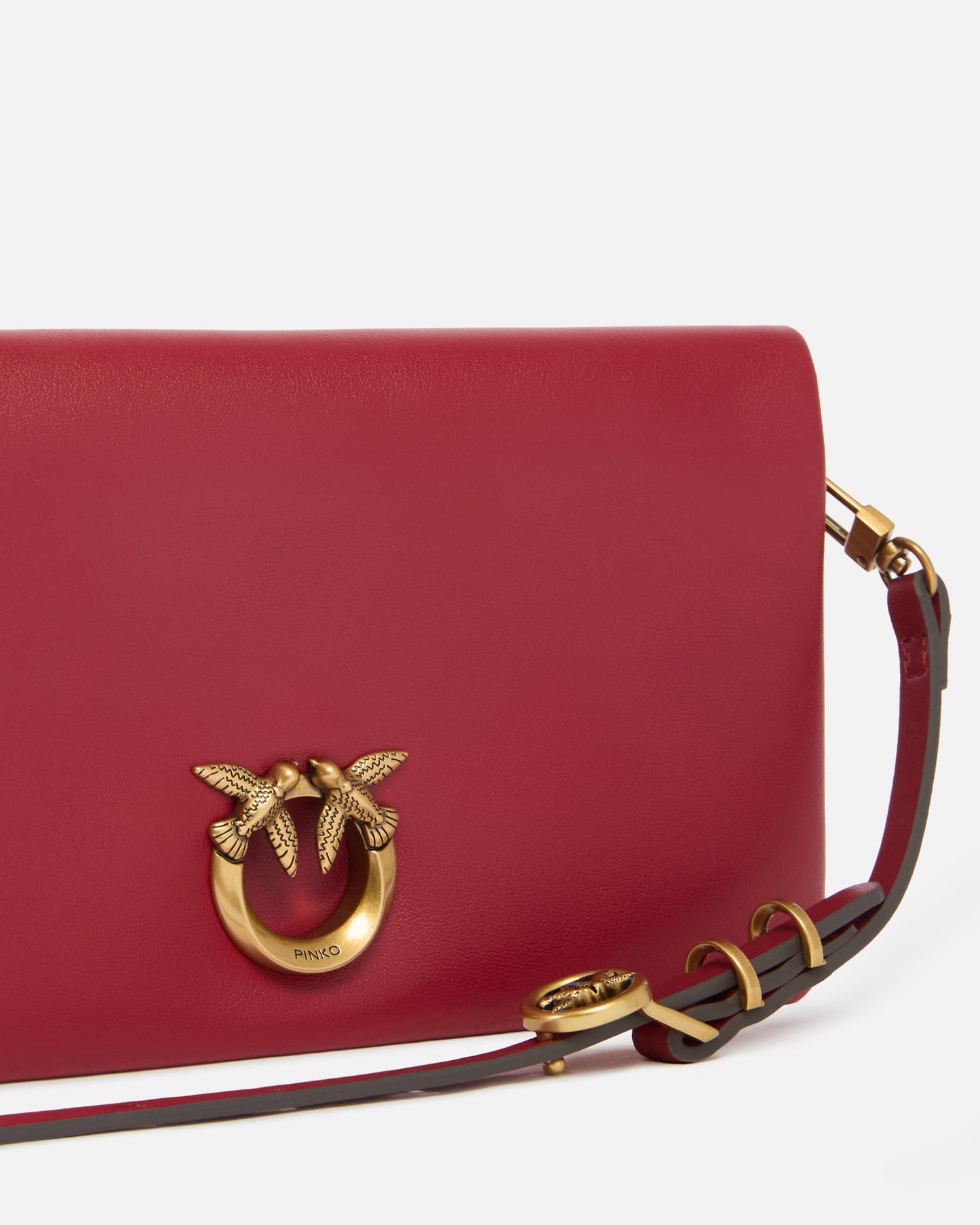 Love Bag Click Soft Horizontal Mini small crossbody clutch in leather