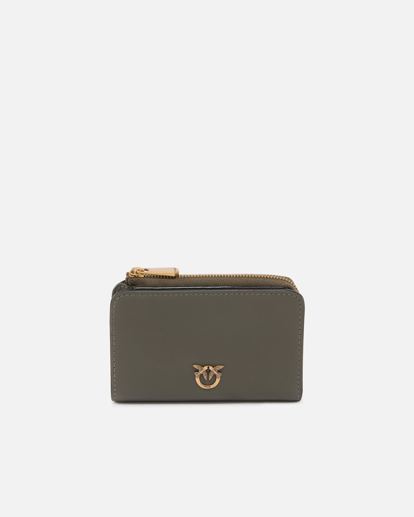 Mini wallet in leather with Love Birds