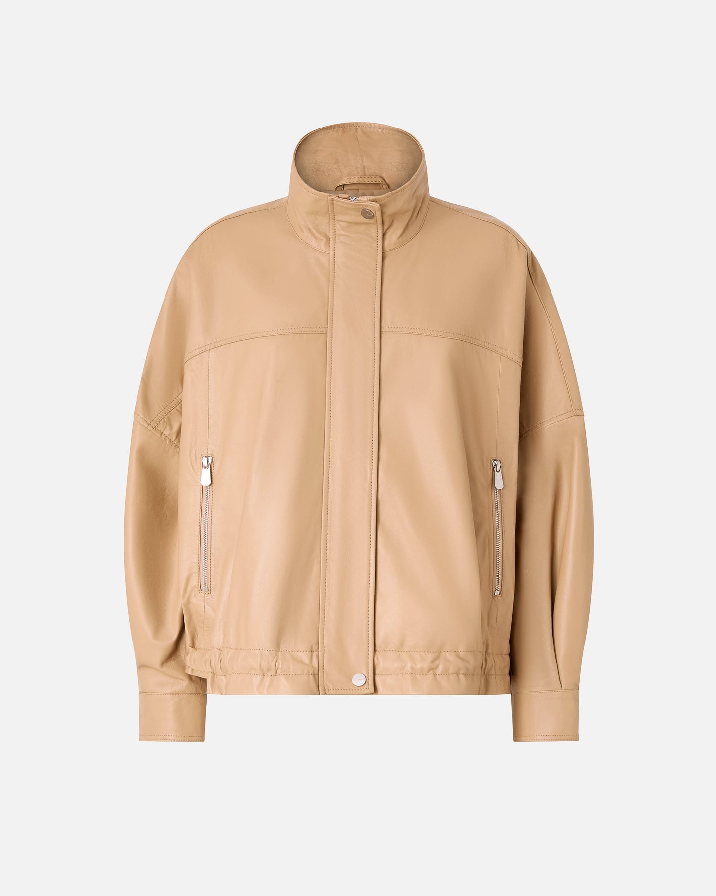 Nappa leather blouson jacket