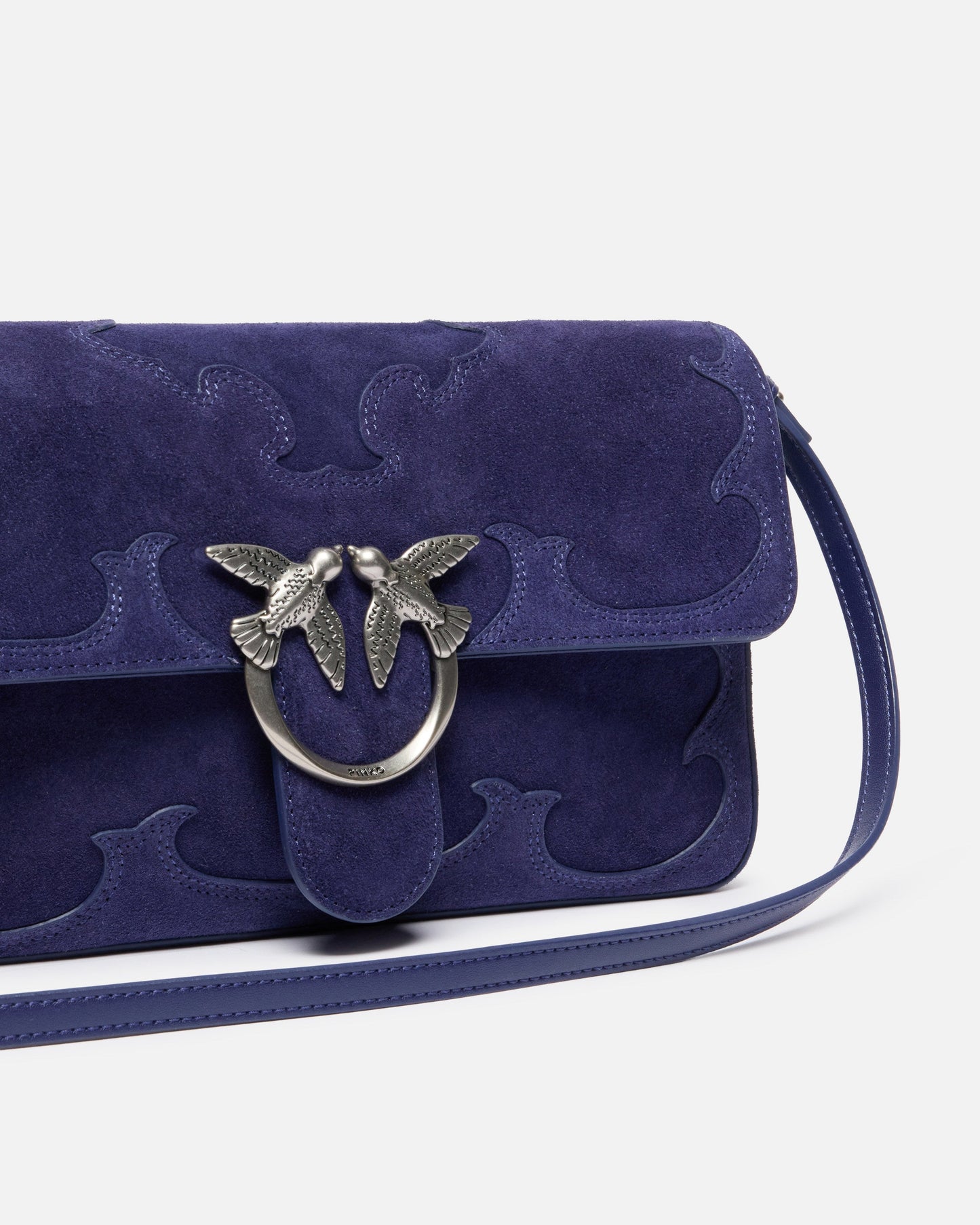 Love Bag One Slouchy medium shoulder bag in suede with inlays