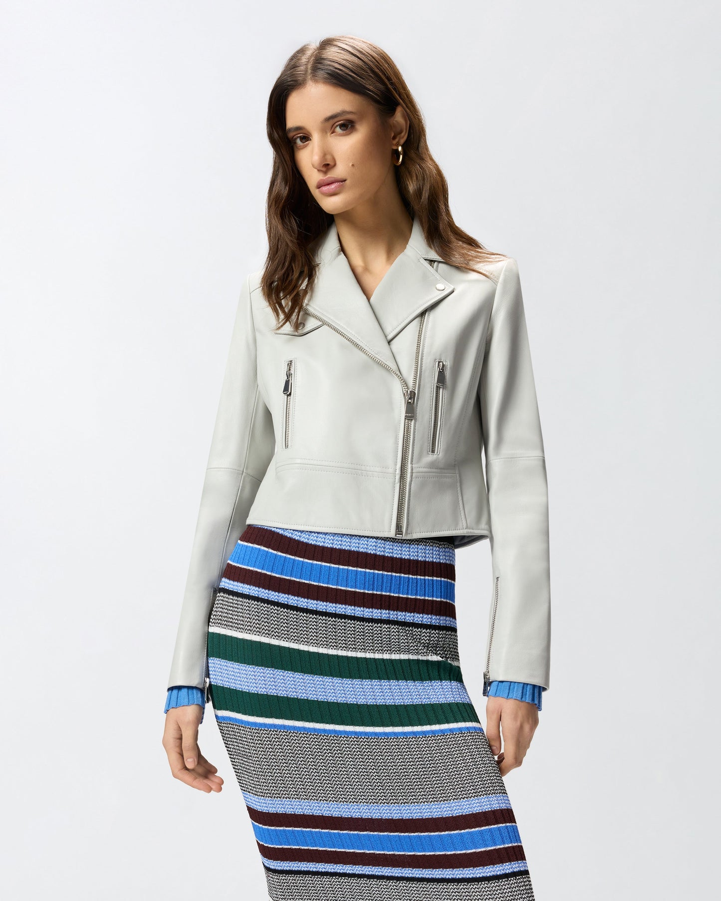 Biker-style jacket in nappa leather
