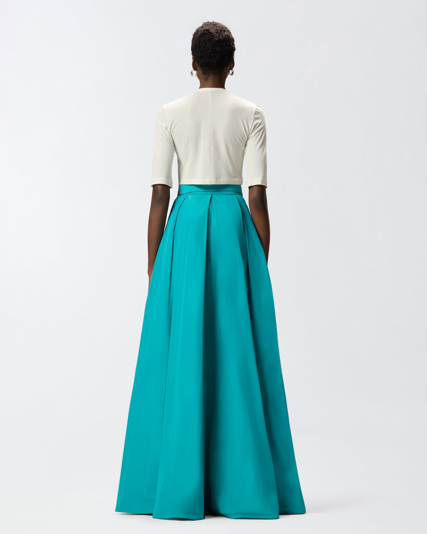 Long wrap skirt with bow