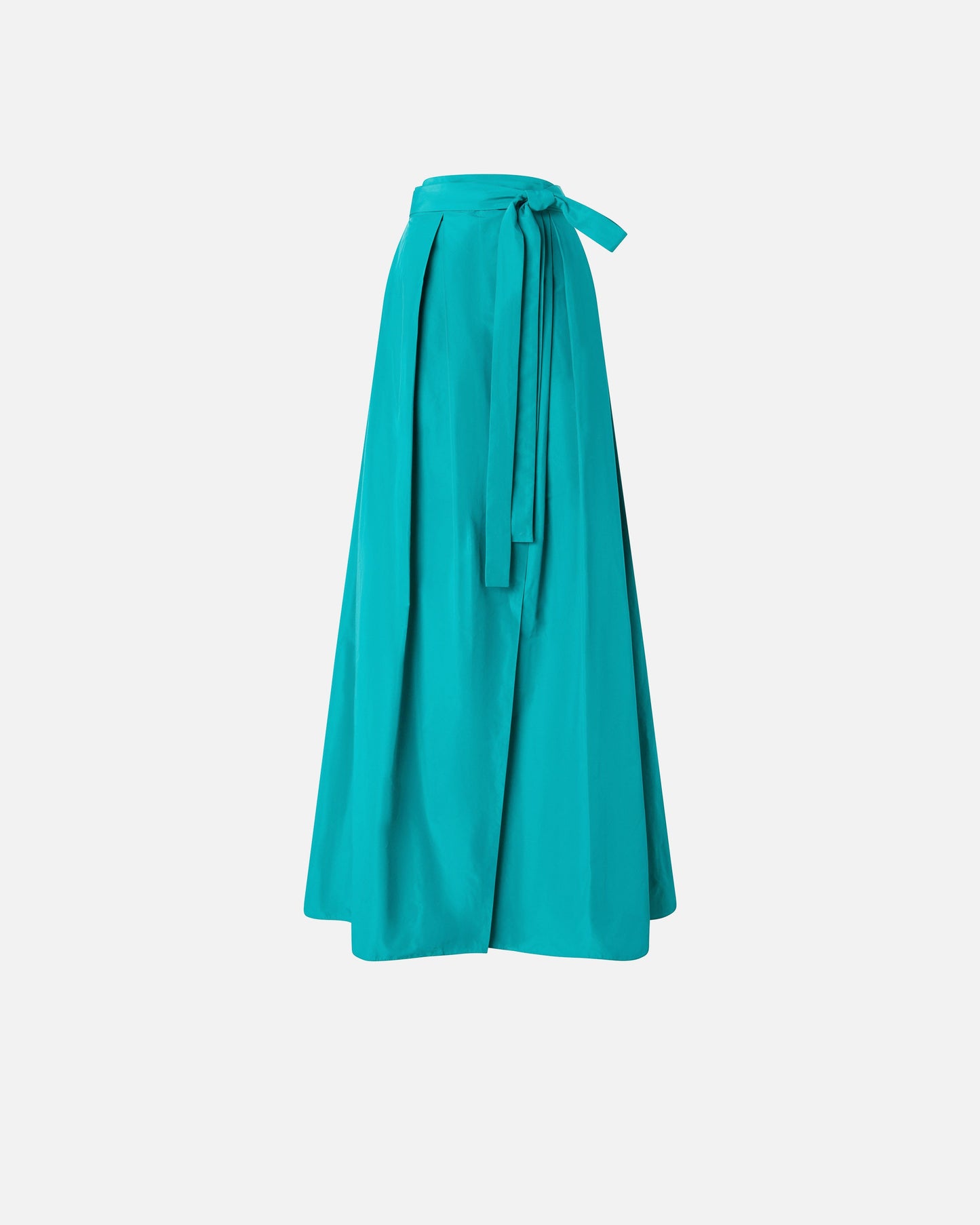 Long wrap skirt with bow