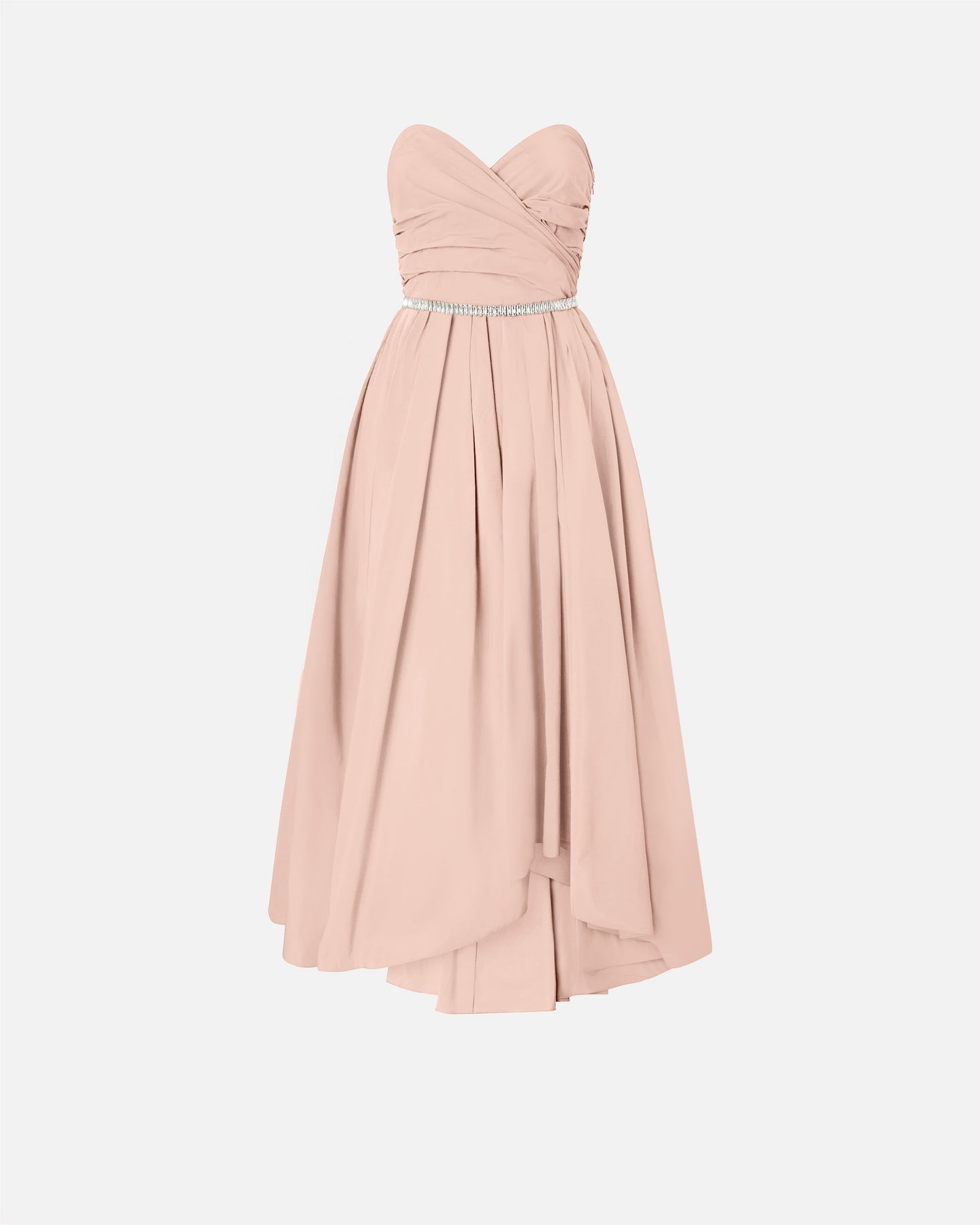 Elegant long dress with jewel belt