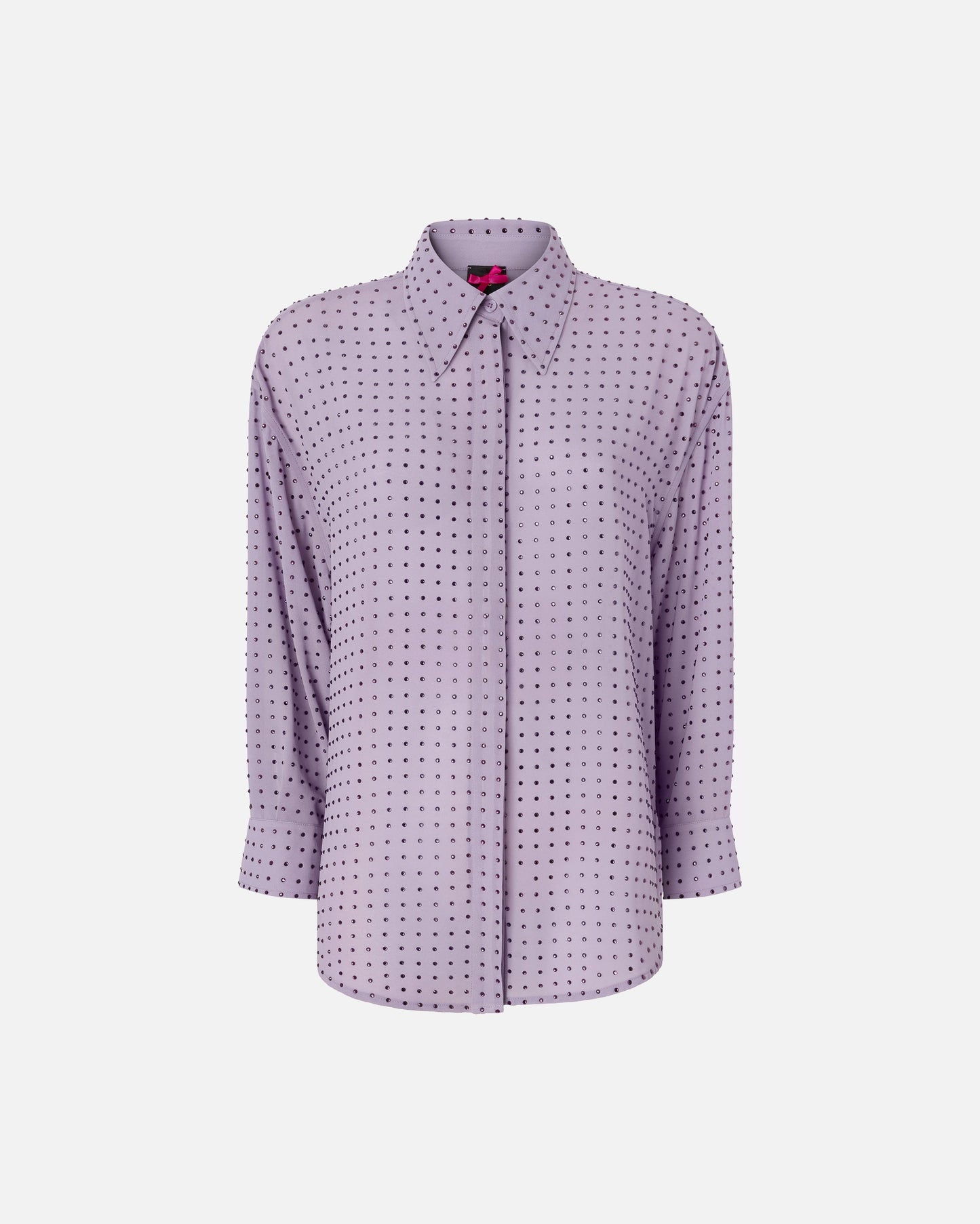 Rhinestoned georgette shirt