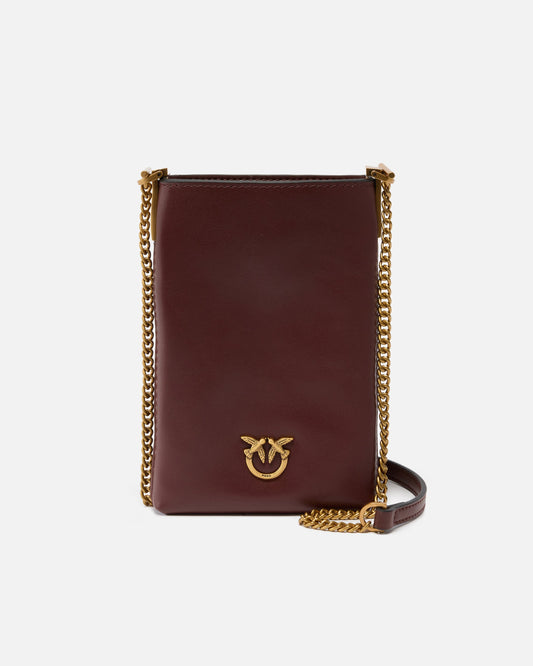 Leather smartphone case with shoulder strap
