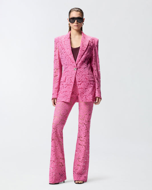 Flared lace trousers