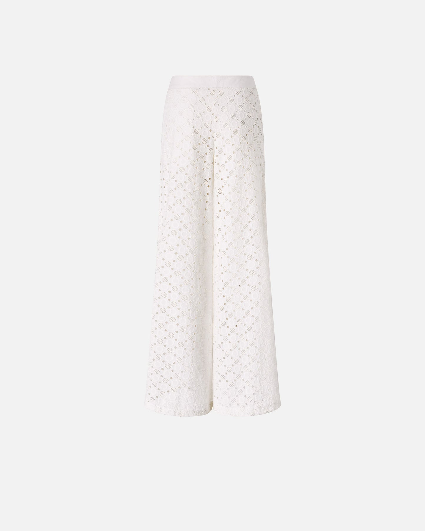 Trousers with openwork motif