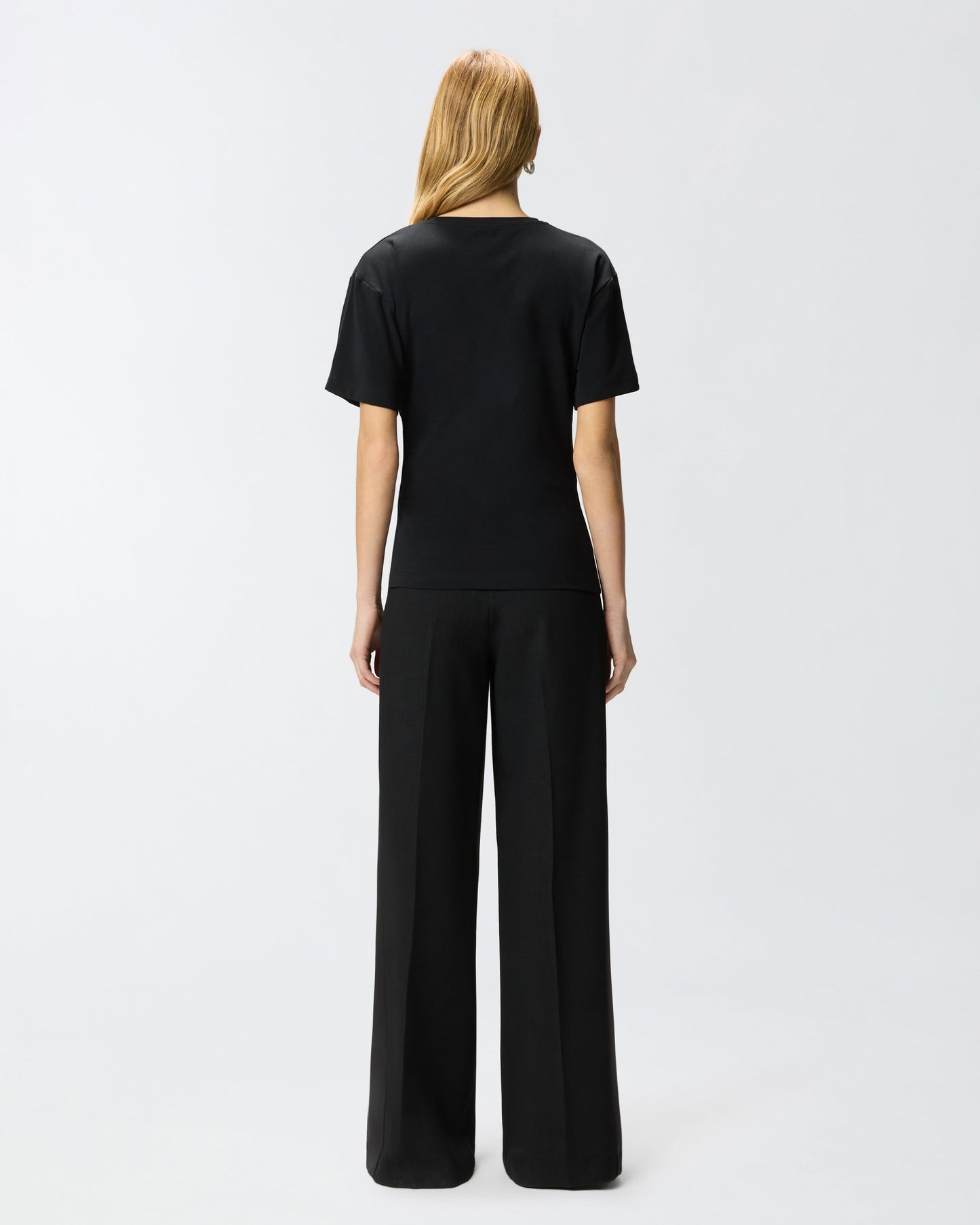 T-shirt with draping and gold detail