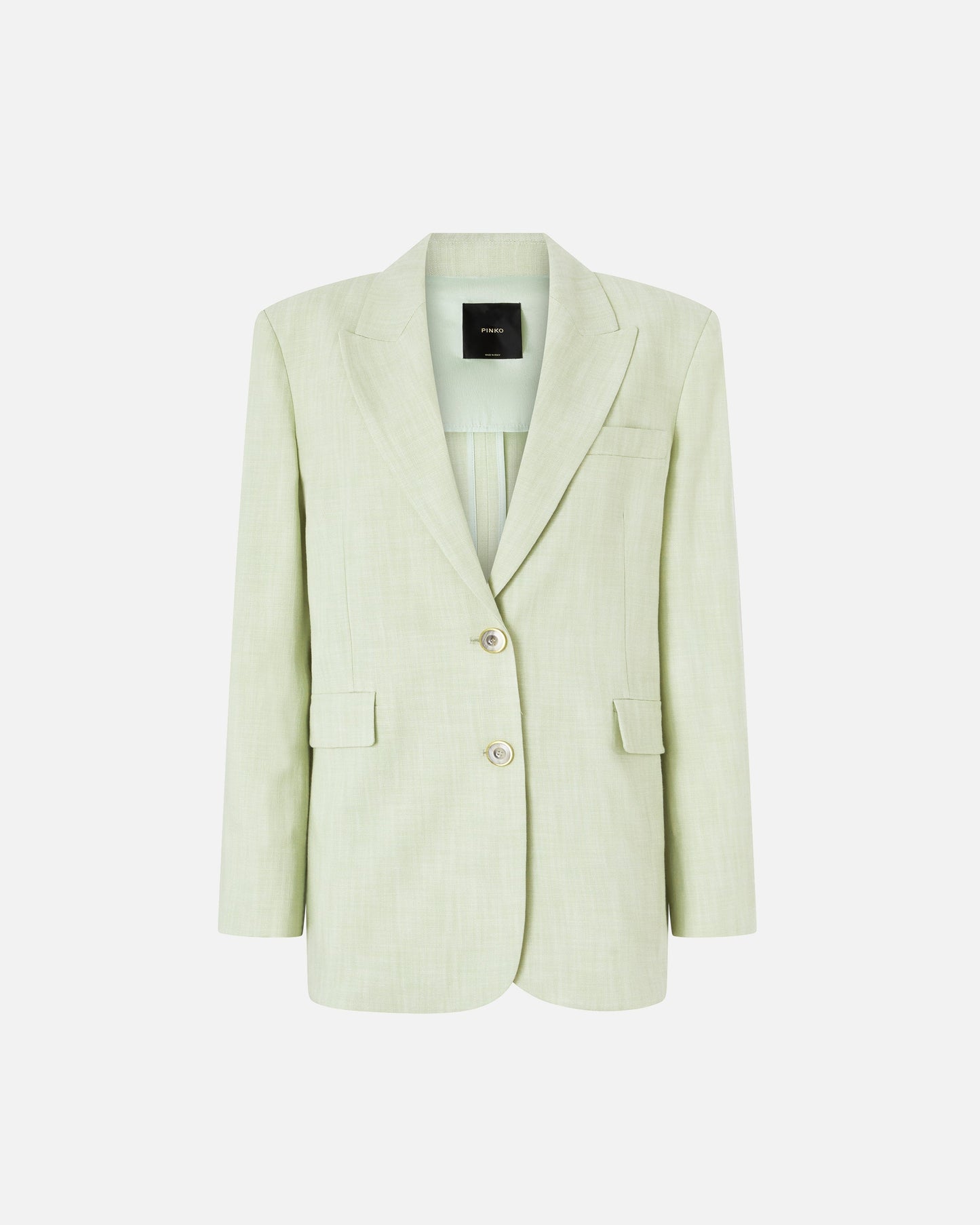 Single-breasted jacket with a rustic effect