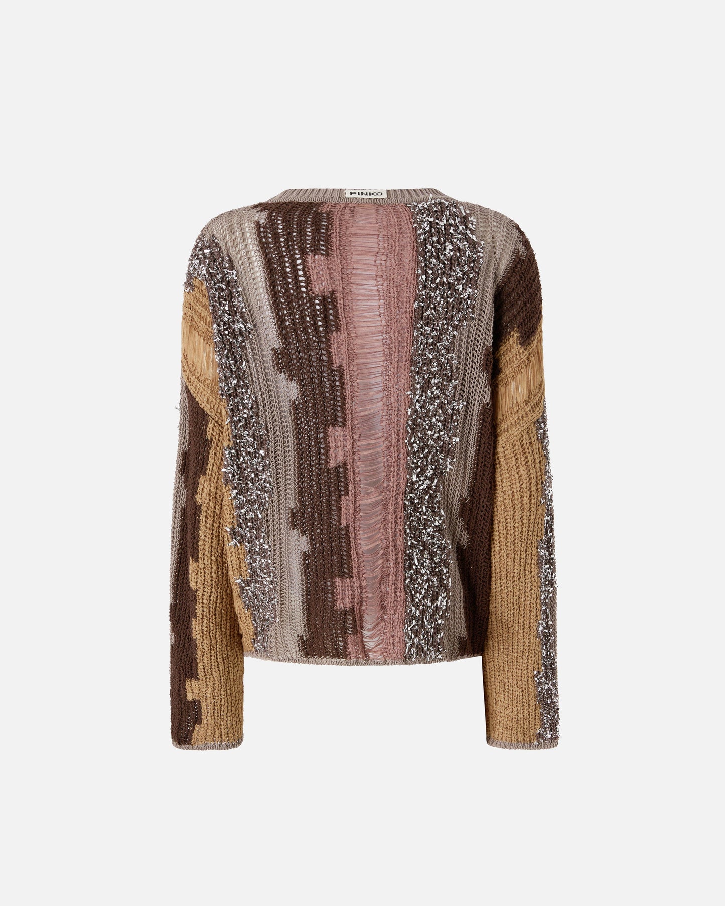 Sweater with inlays in contrasting yarn
