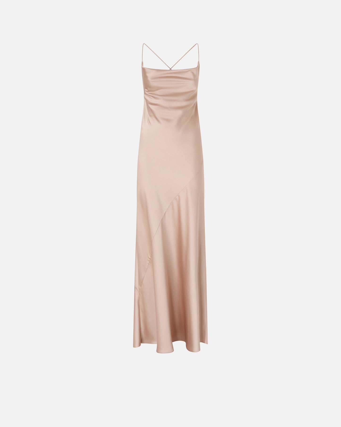 Long slip dress in satin