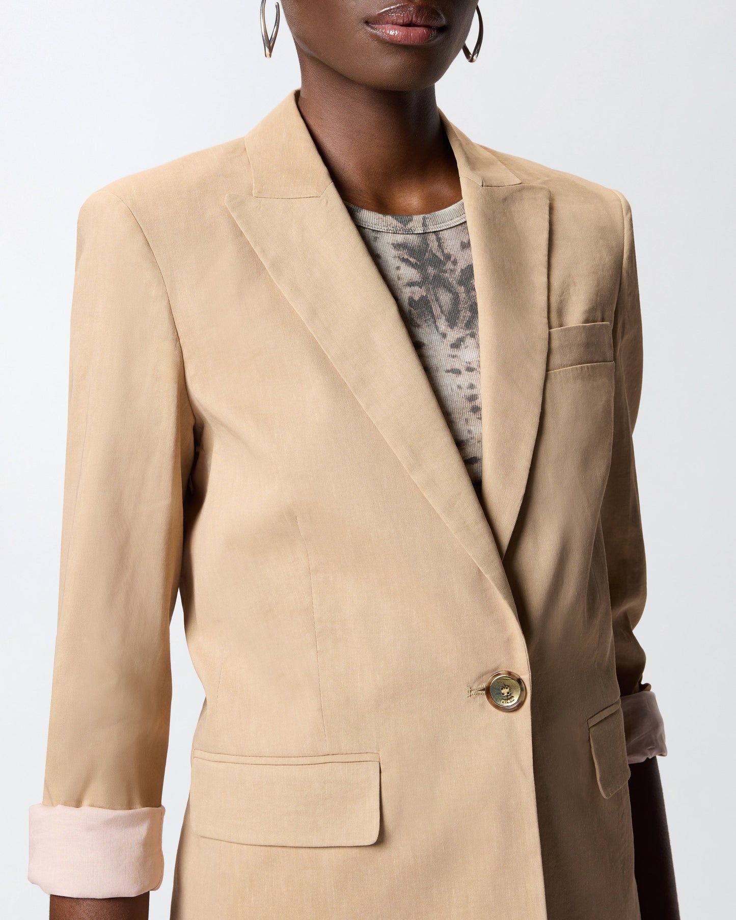 Jacket in linen blend