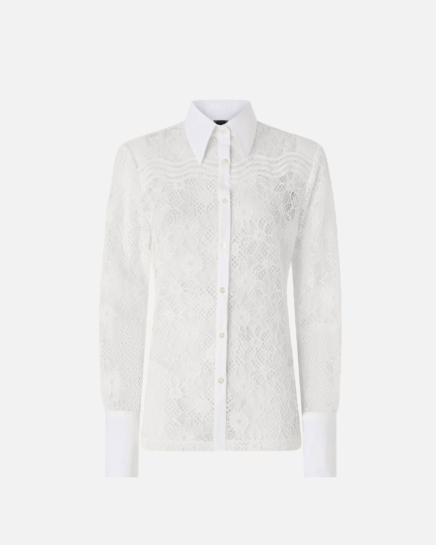 Shirt in tulle and lace