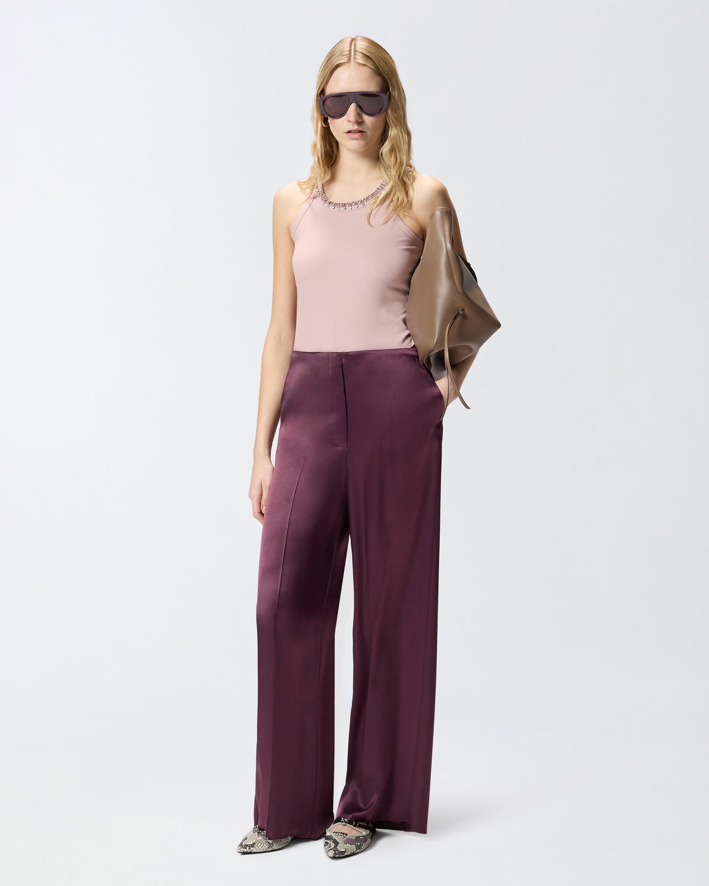 Satin trousers