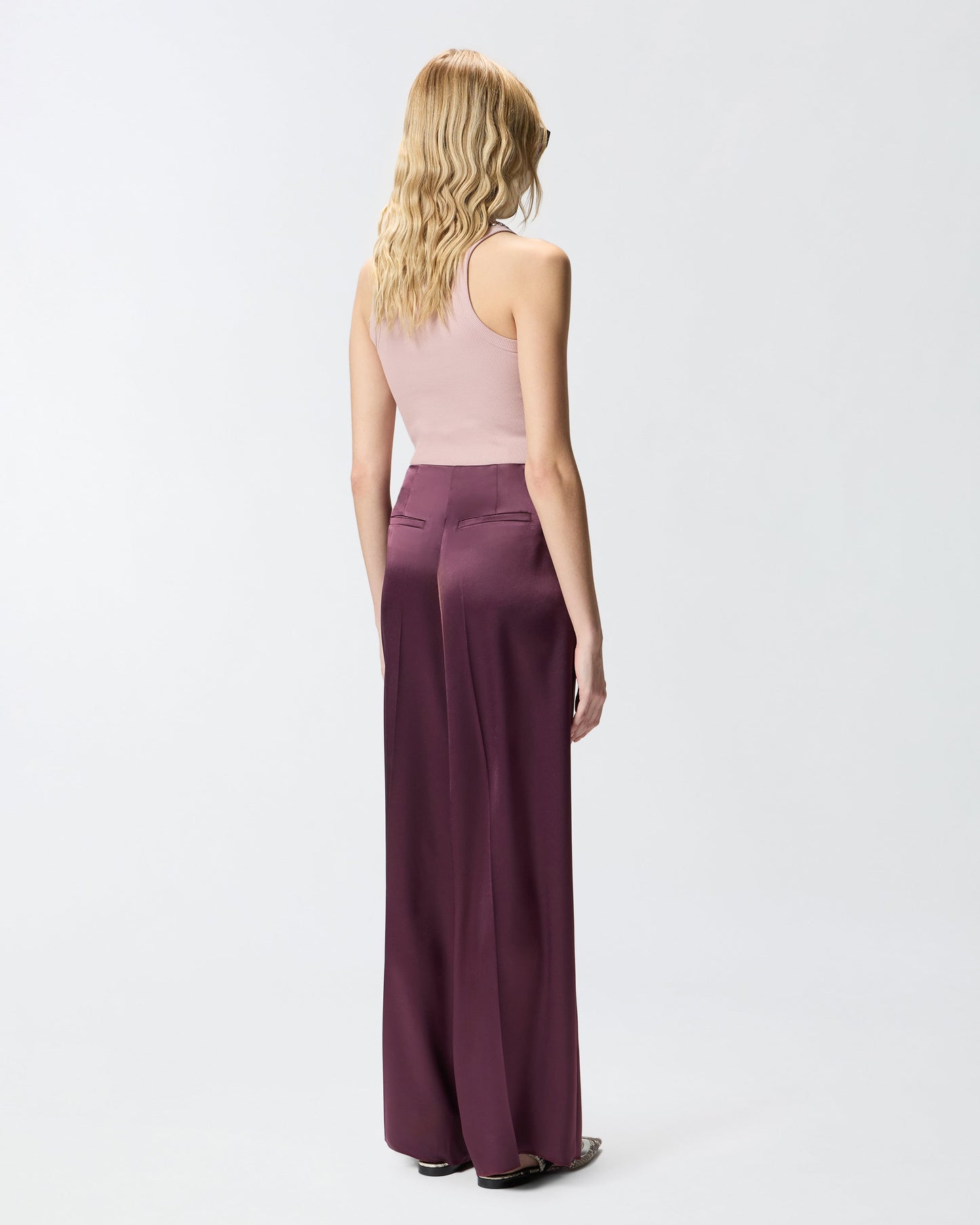 Satin trousers