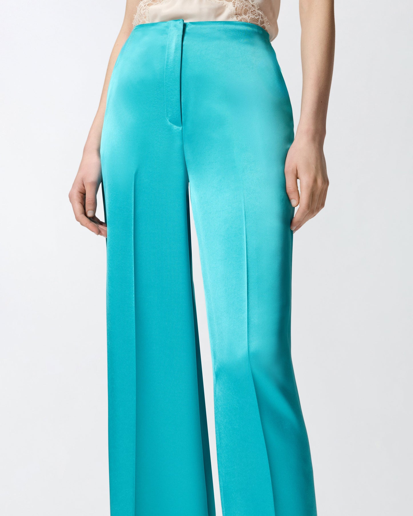 Satin trousers