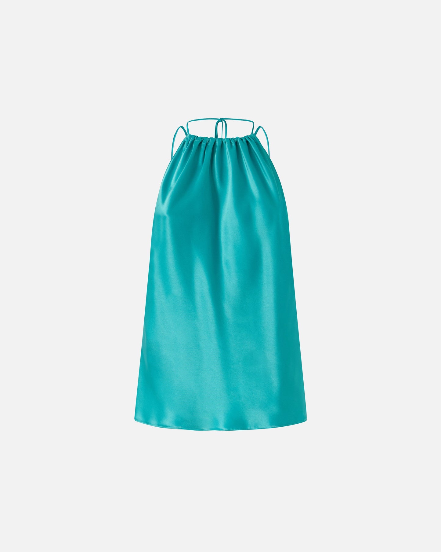 Top in satin with halterneck