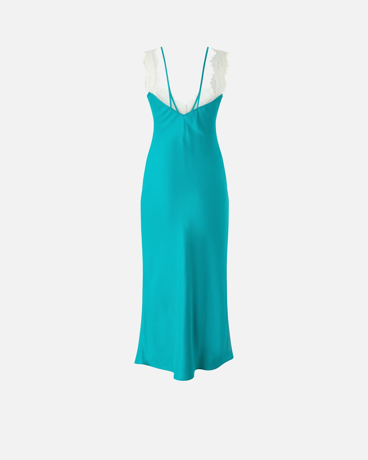 Midi slip dress with lace bands