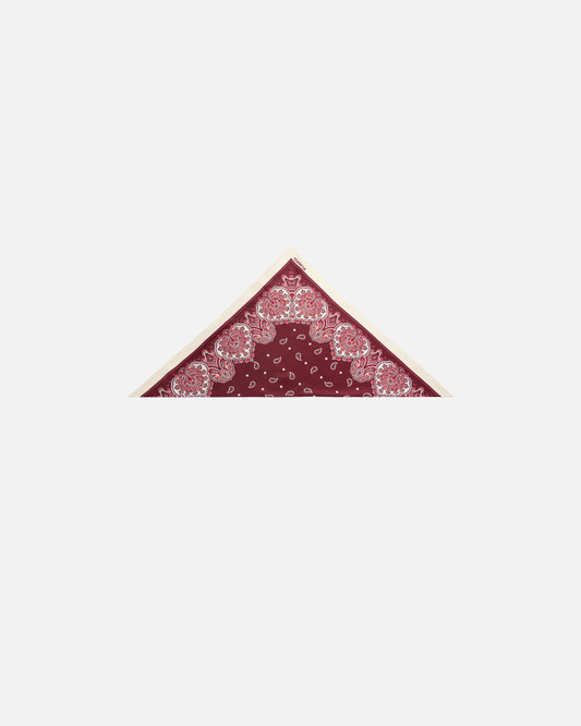 Triangular scarf with floral paisley print